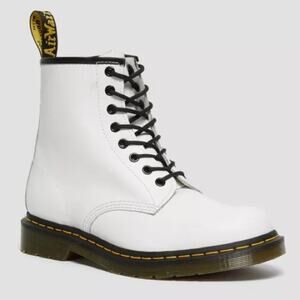 Dr. Martens1460 Kid's Smooth Leather Lace Up Boots White Size 13 Grunge 90s Hip